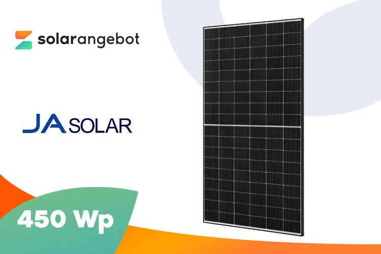 JA Solar 450Wp JAM54D40-LB Bifacial Glas-Glas Solarpanel mit schwarzem Rahmen