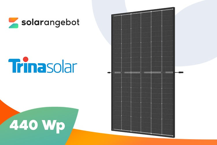 Trina Solar Vertex S+ 440Wp TSM-NEG9R.28 Bifaziales Glas-Glas Solarmodul mit schwarzem Rahmen